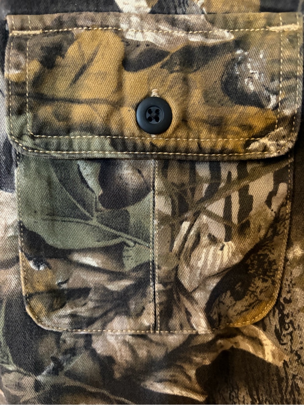 Columbia Button Down Shirt Mens Medium Camo Mossy Oak Break-Up Hunting - Picture 6 of 9